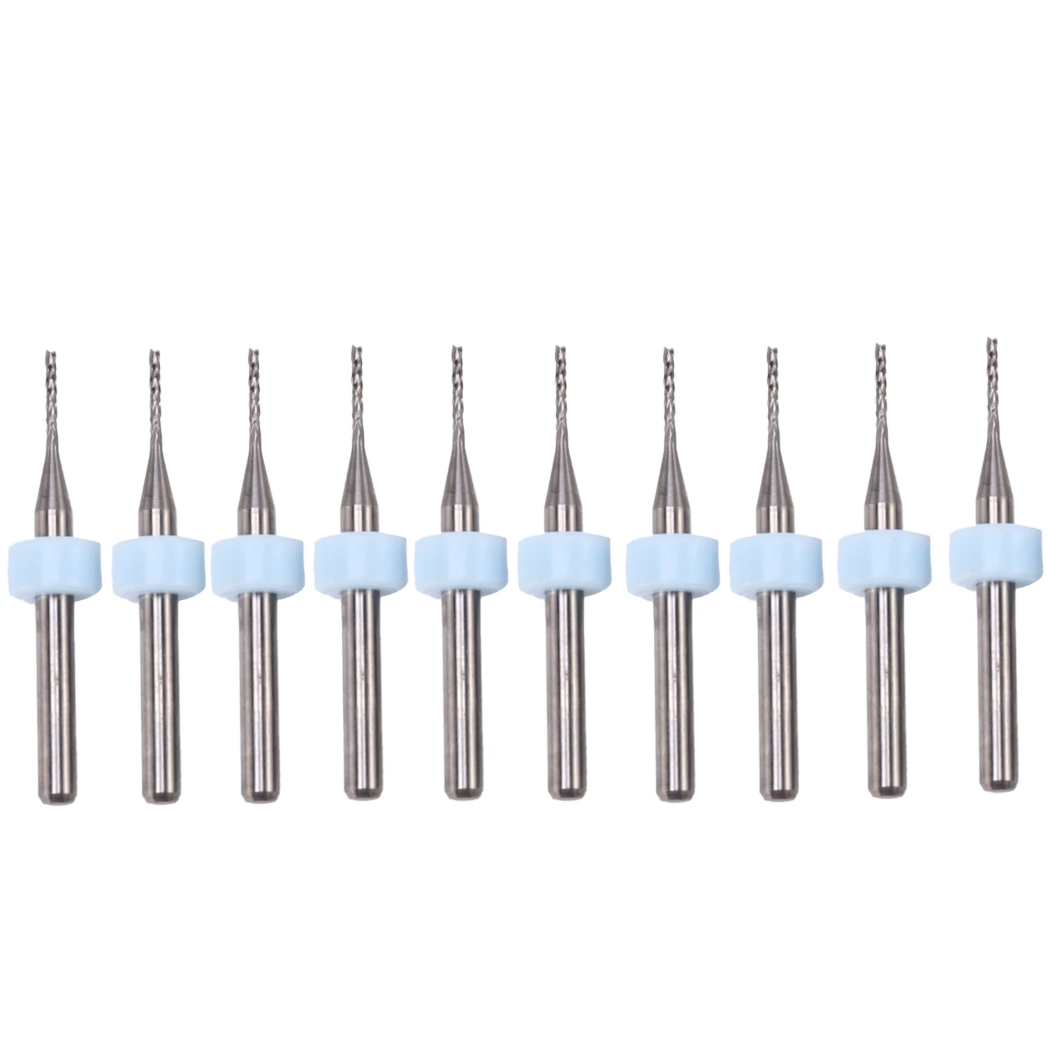

10Pcs Pcb Milling Cutter 1Mm Fish Tail Milling Cutter Corn Milling Cutter Tungsten Carbide Mini End Mill Engraving Cnc