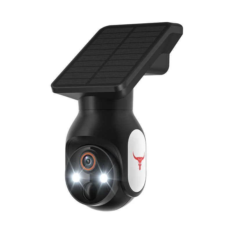 Bull Solar Powered Security Camera Hd Two Way Audio Wireless Outdoor Home Surveillance Waterproof Night Vision Motion Detection 5