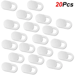 Privacy Shield Webcam Cover - Anti - Peeping Protector with Shutter Slider for Laptops and Mobile Devices (20PCS - White)
