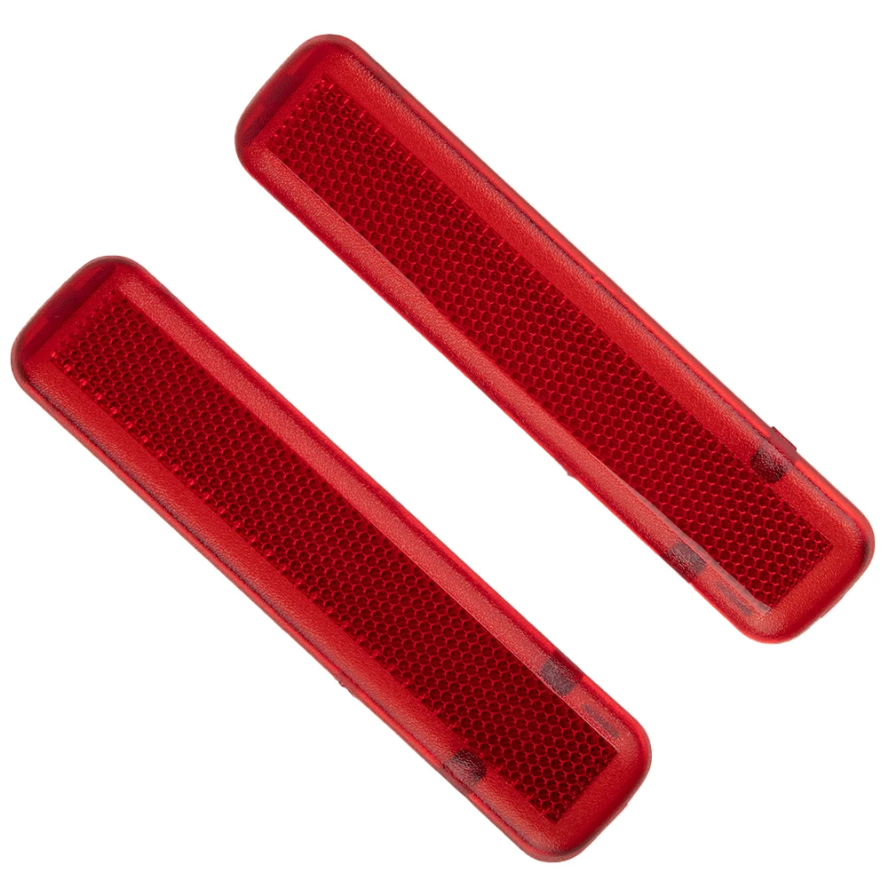 

L&R Rear Inside Door Trim Reflector For Silverado Sierra Crew Cab Pickup Red, ABS Plastic, Direct Replacement