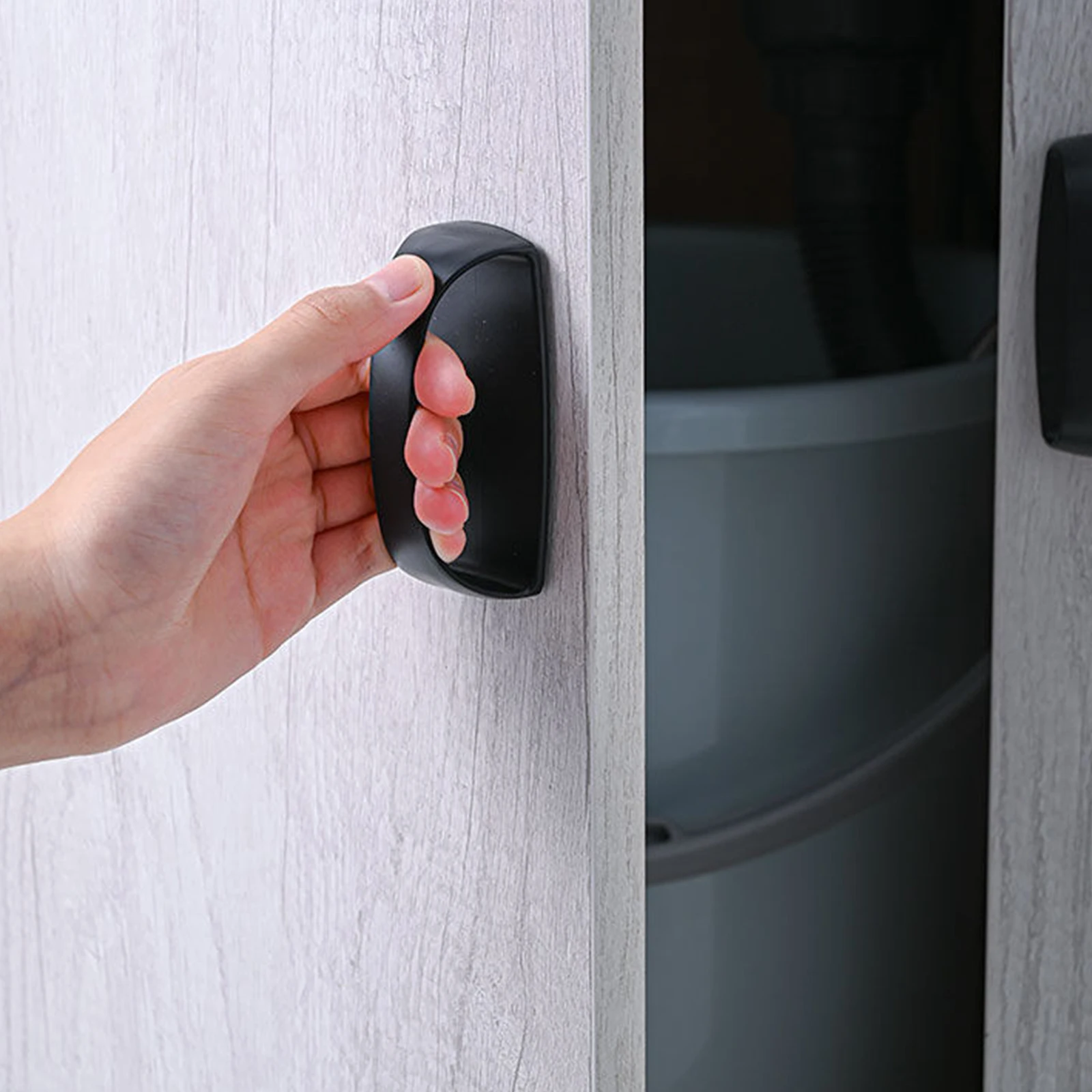 Punch-free Self Adhesive Kitchen Cabinet Furniture Hardware Door Knob Wardrobe Door Handle Drawer Handles