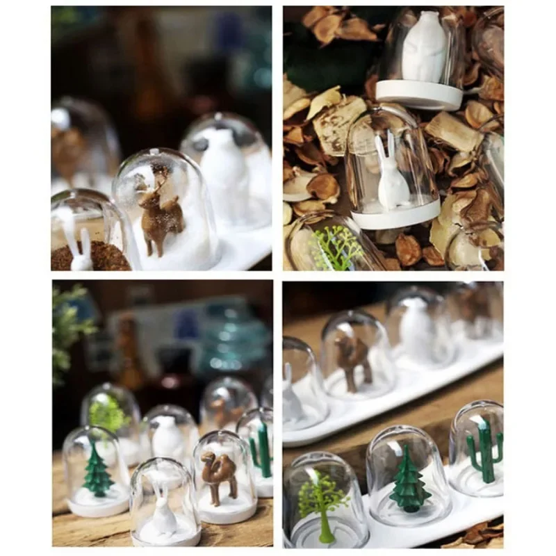Creative Seasoning Jar Seasonal Seasoning Box Plant and Animal Four Piece Set Kitchen Bottle Cartoon Moisture-proof