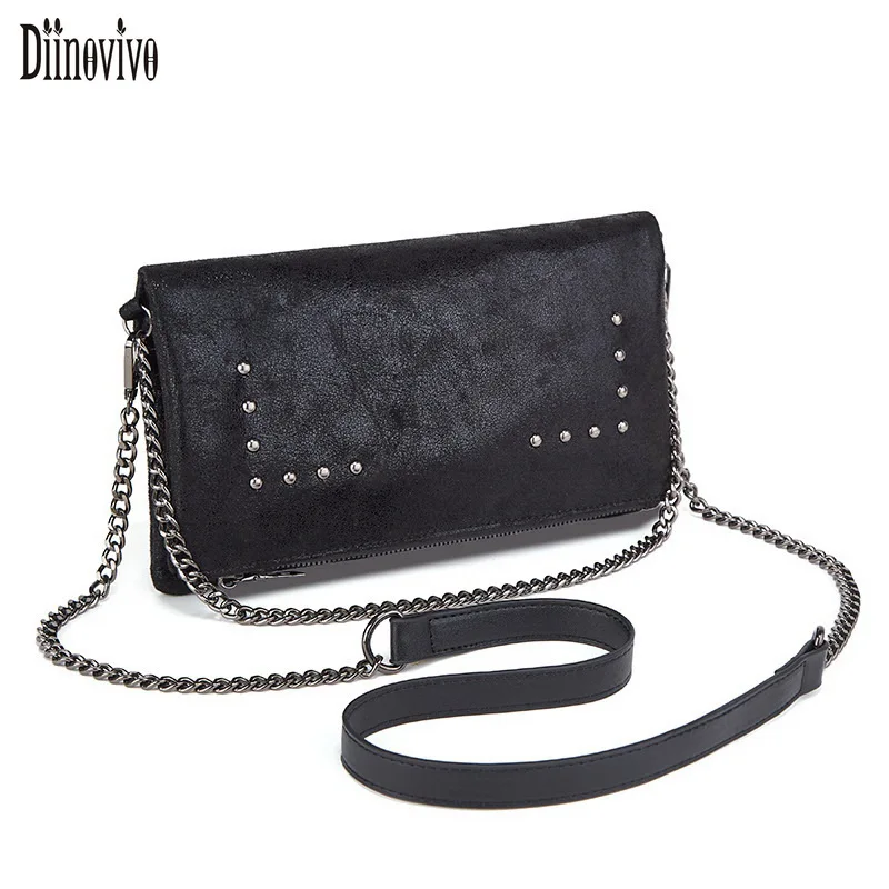 Black Leather Envelope Crossbody Bag Black Leather Messenger 