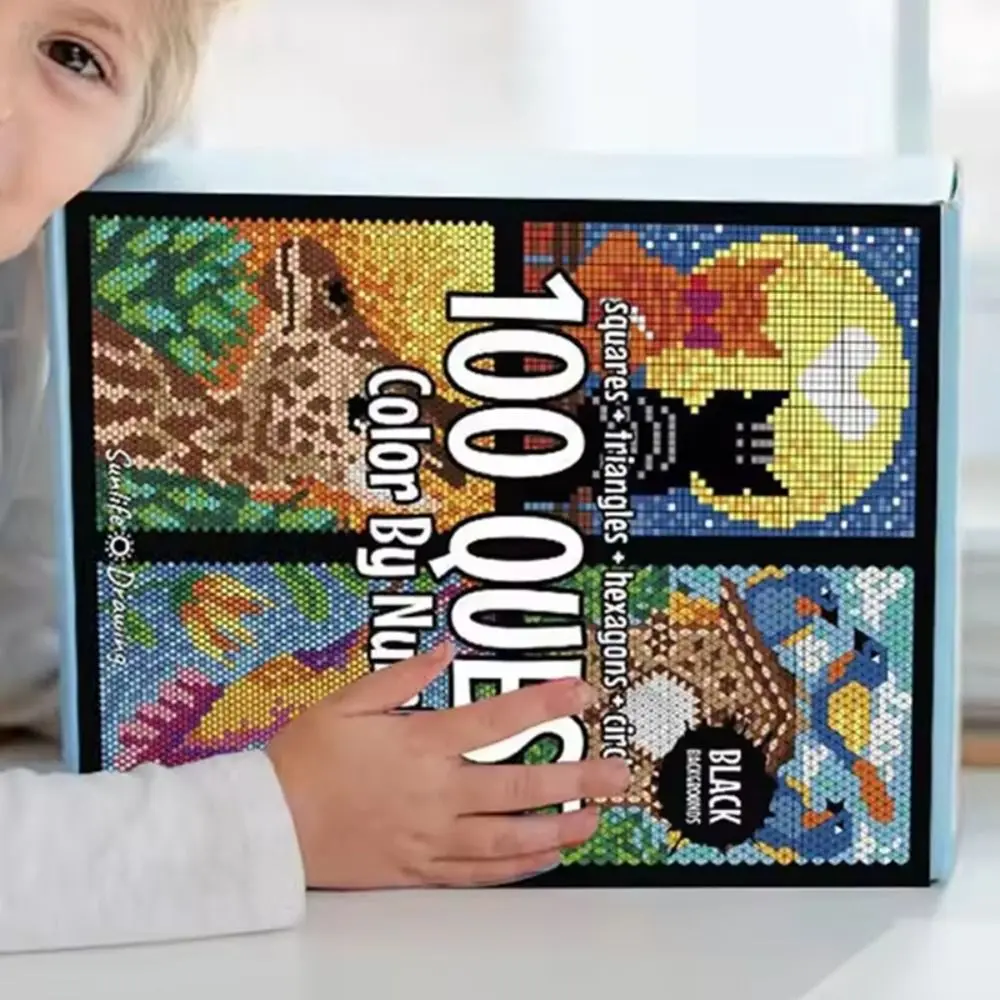 귀여운 숫자 색칠 공부 책 스트레스 해소 교육용 그래피티 페인팅 북 창의적인 낙서책 성인 및 청소년용