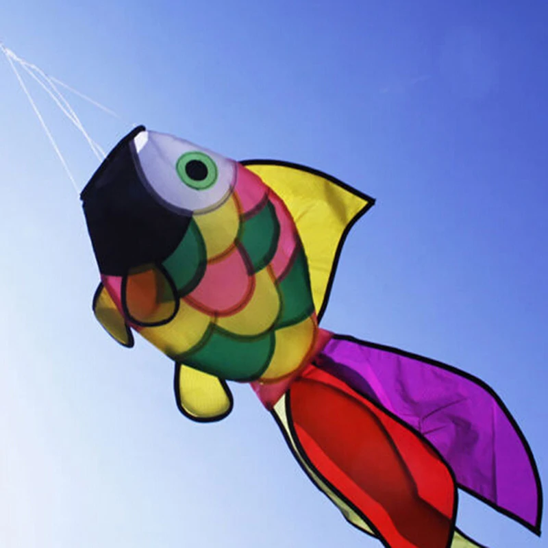 

1pc Rainbow Fish Kite Windsock Outdoor Garden Decor Kids Line Laundry Kids Toys