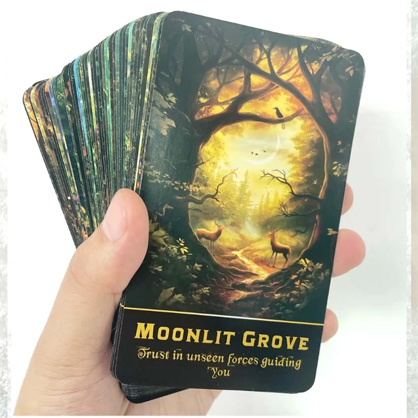 12X7cm Enchanted Forest Oracle Cards Game 2