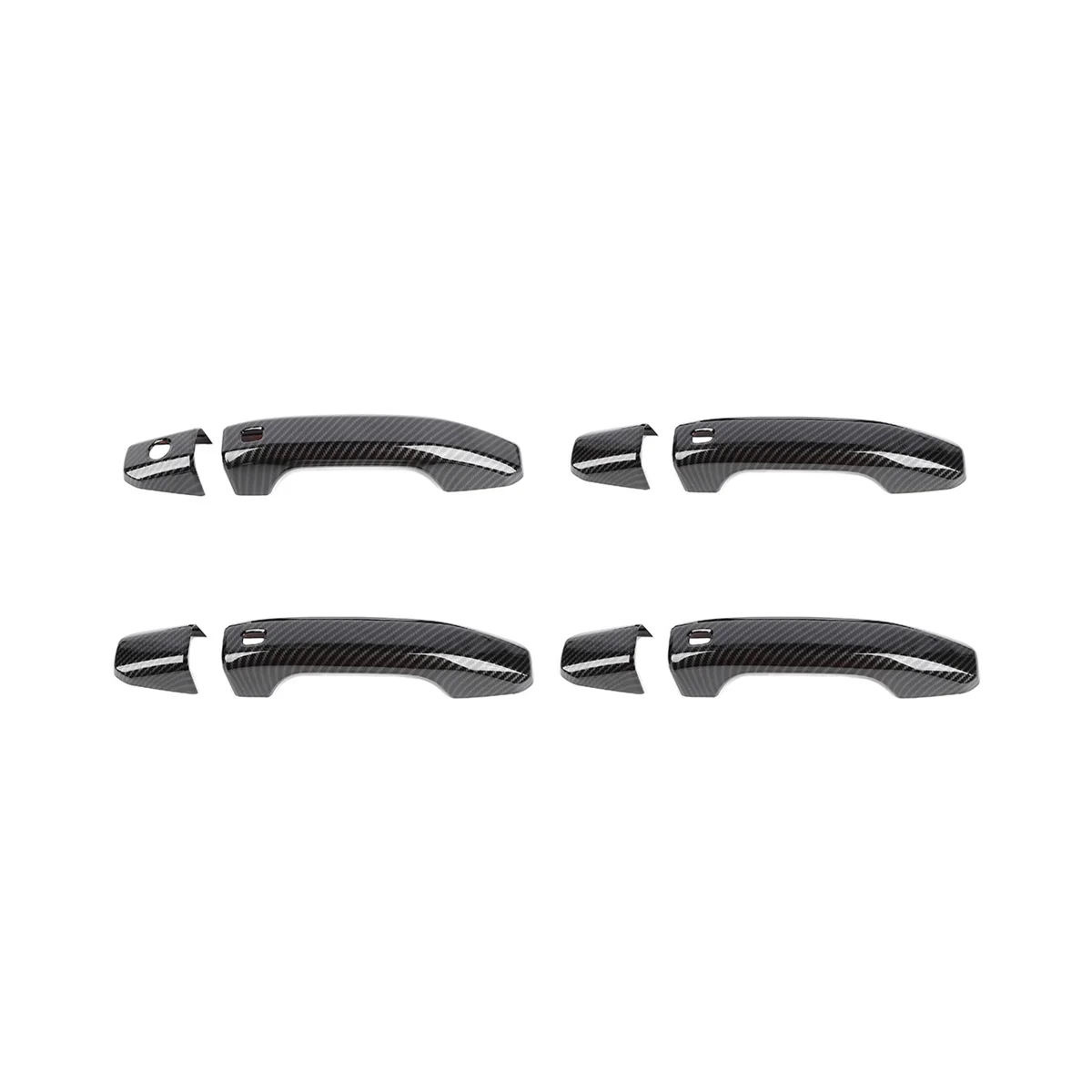 

Накладка на боковые дверные ручки автомобиля для Chevy Suburban 2020-2023 Tahoe GMC Yukon 2021-2023 - ABS углеродное волокно