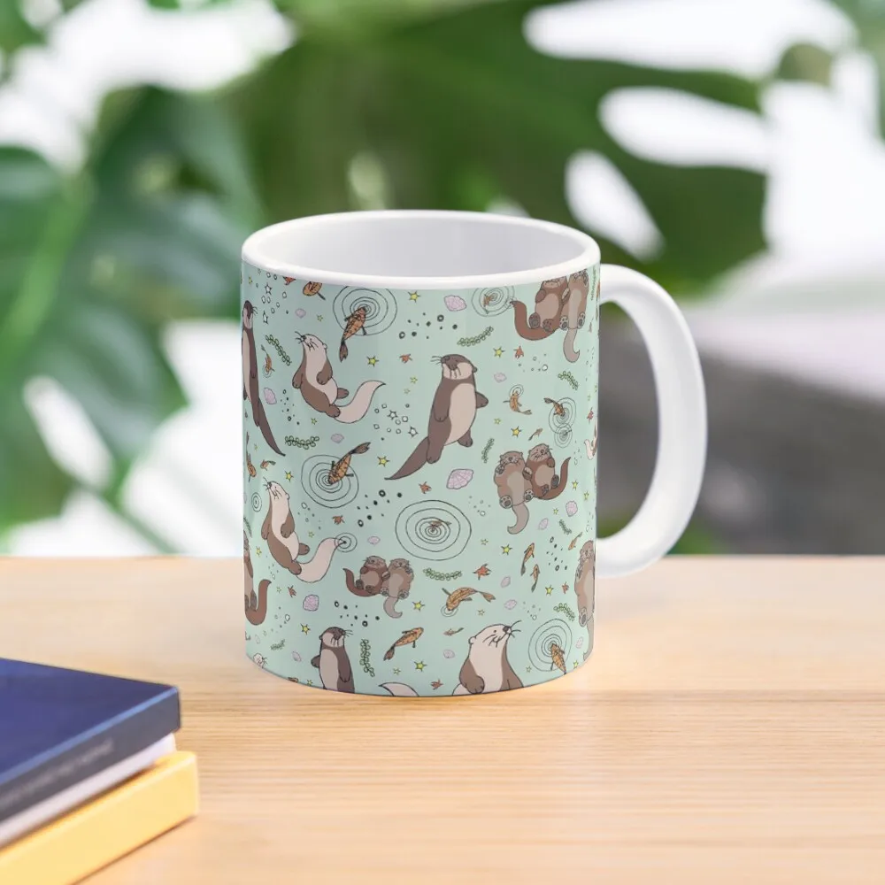 

Sea Otters Coffee Mug Set Kawaii Cups Mug