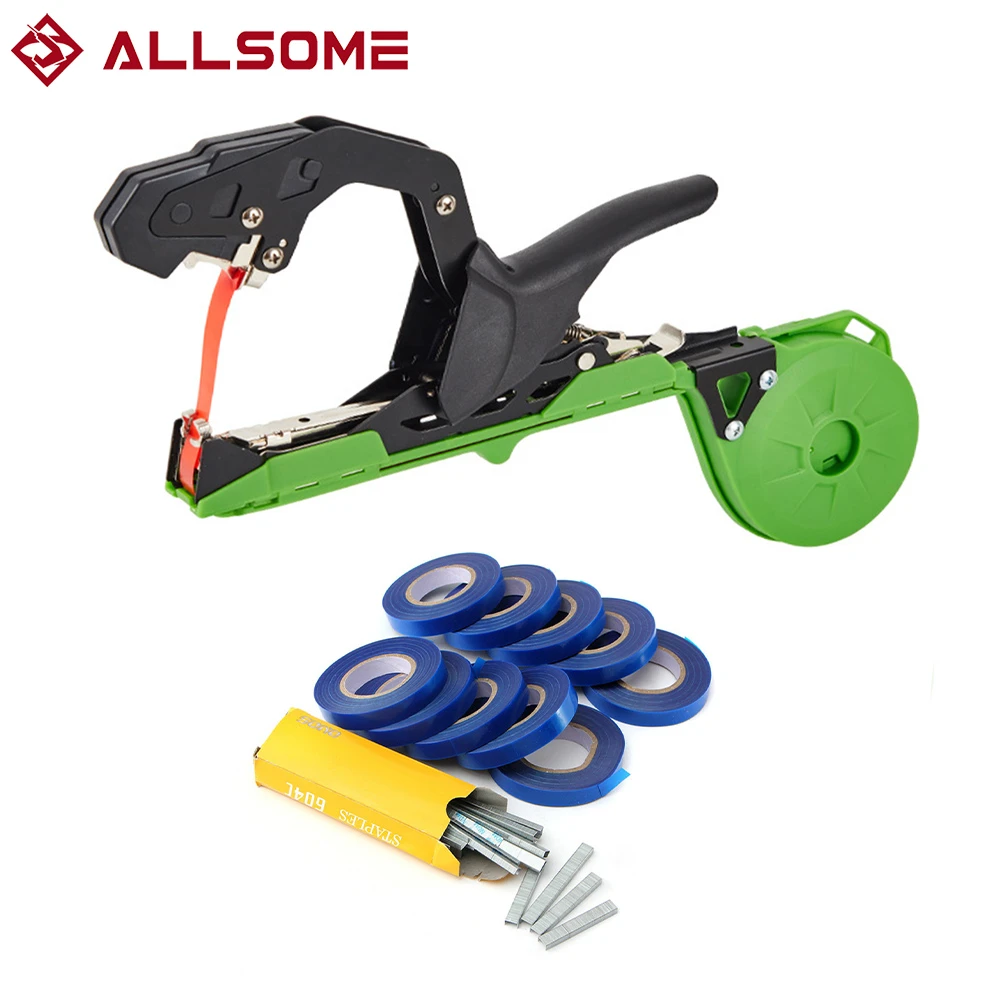 ALLSOME Tying Machine Plant Garden Plant Tape Tool Set Tapener with
