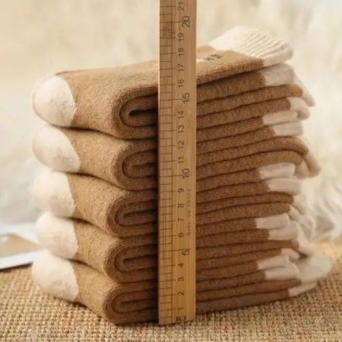 남녀공용 캐쥬얼 양말, 카멜 헤어, 따뜻한 양말, 고품질, 패션, 가을, 겨울, 1 쌍 5