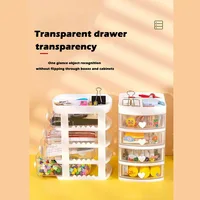 Stationery Storage Box Desktop Student Pull-Out Drawer Pen Holder Cabinet Office Tape Hair Accessories Kids's Small Storage 1