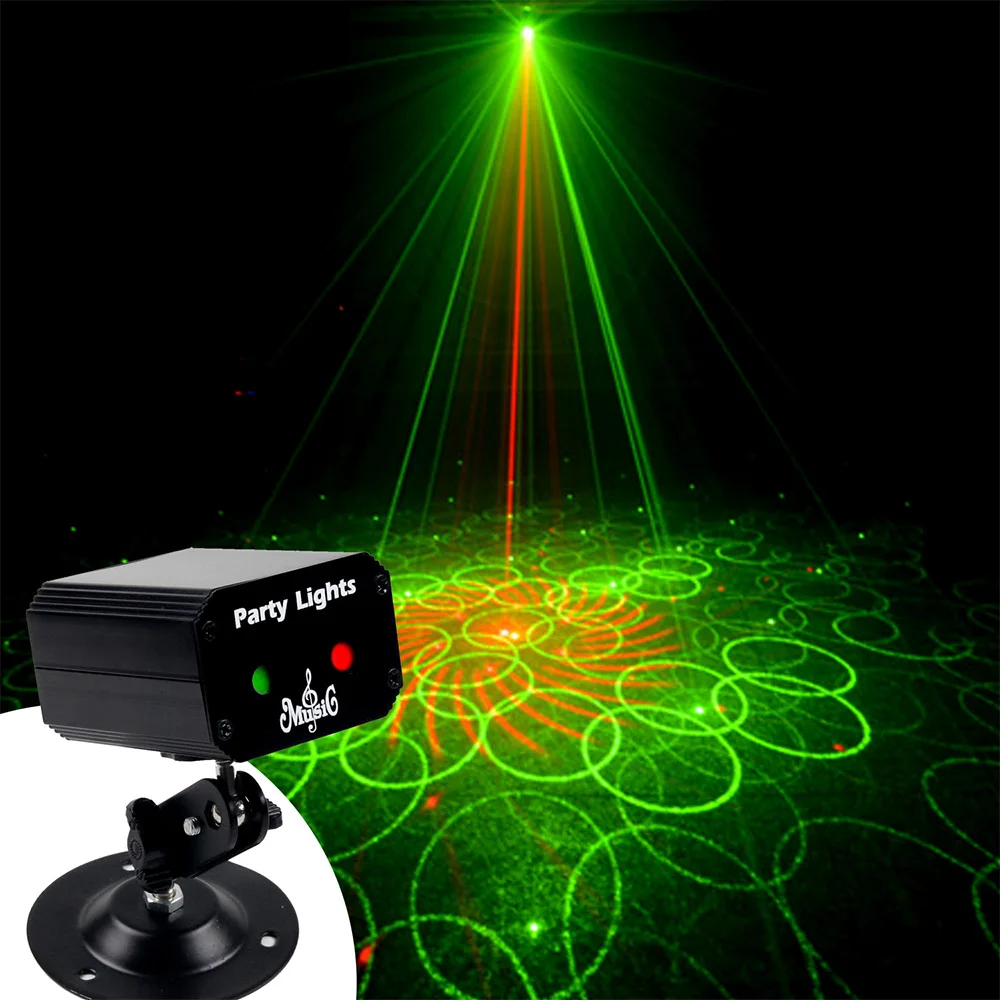 جهاز عرض ضوئي ليزر ديسكو صغير ، الأشعة فوق البنفسجية ، RGB LED ، DJ Strobe ، تأثير المسرح ، USB قابل لإعادة الشحن ، حفلة العيد ، إضاءة الكرة