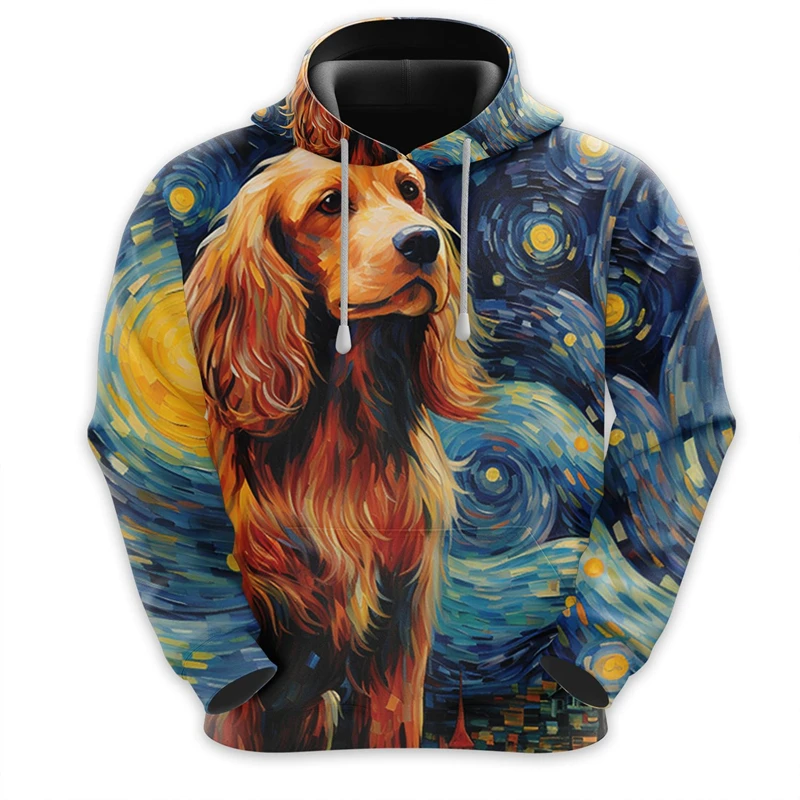 thumbnail image 1 of Sudadera con capucha con gráficos de arte de grafiti de perros divertidos para hombres, ropa de moda Harajuku, sudaderas de pastor alemán, sudaderas con capucha con cara de perro mascota, camisetas Y2, 1 of 5