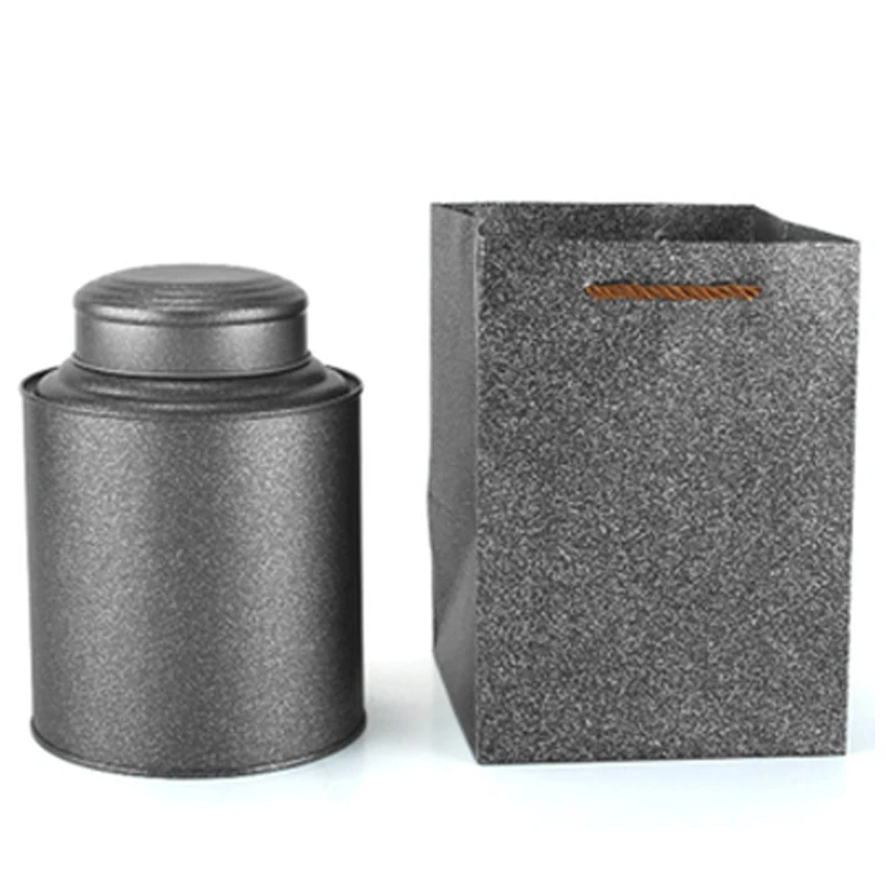 

Size:Dia.147X200mm Round gold silver tea tin box storage box for tea