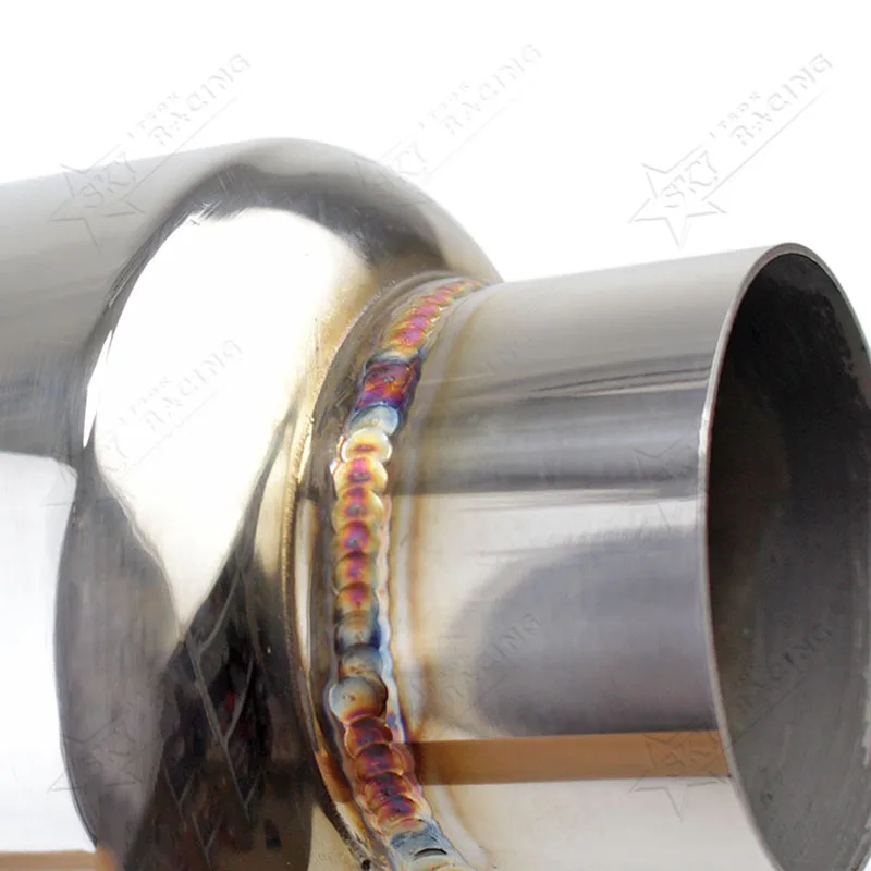 Exhaust Assembly Swivel Exhaust Clamp Car Exhaust Resonator 2.5 inch 2 inch 3inch 63mm 51mm 76mm Inlet Outlet Muffler Pipe Spiral Deep Sound Stainless Steel Weld-on