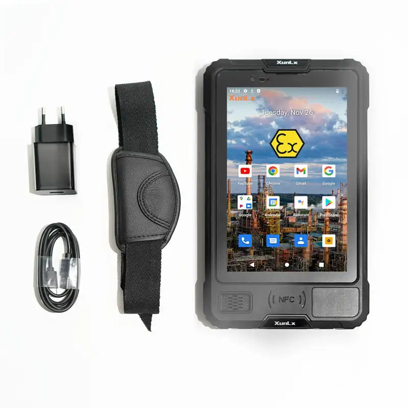 내재적 안전 태블릿 존 1 ATEX 태블릿 8인치 방폭 방수 IP68 8000mAh 안드로이드 12 태블릿 PC 데이터 정리용