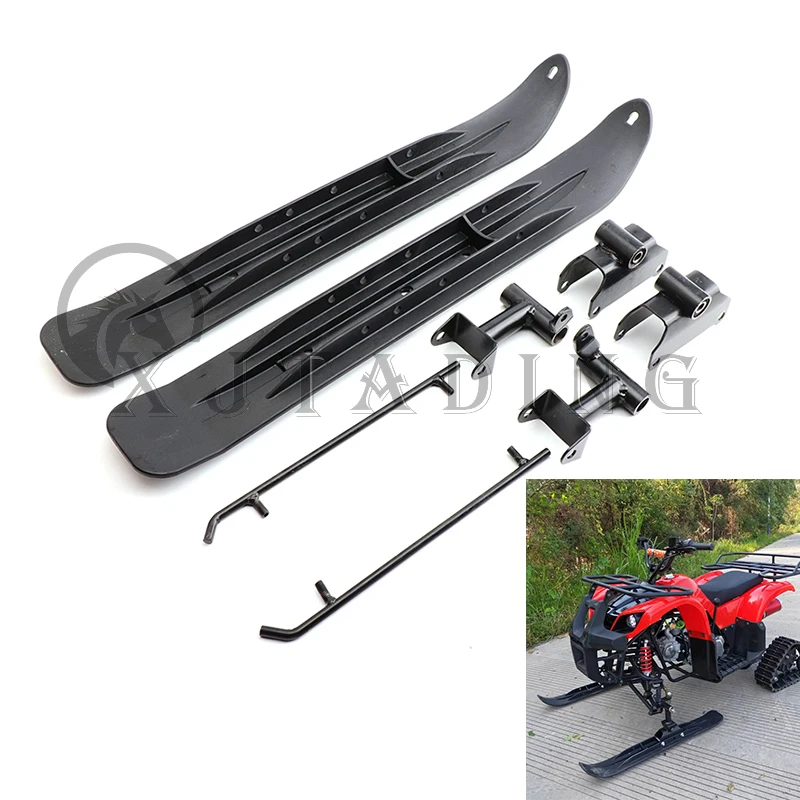 ATV Modified front wheel Black Plastic Skis Kit For Go Kart UTV Buggy Quad Bike Snowmobile Accessories