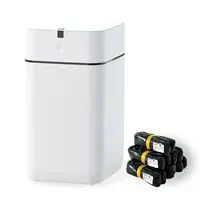 Trash Can, 4 Gallon Self Sealing and Self-Changing Smart Trash Can, Motion Sensor, Touchless Garbage can with lid for 1