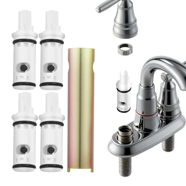 ชุดเปลี่ยนไส้ก๊อกน้ำ 1224 ใช้ได้กับก๊อกน้ำแบบสองมือจับของ Moen ชุดเปลี่ยนสำหรับก๊อกน้ำแบบสองมือจับส่วนใหญ่และอ่างอาบน้ำ 1