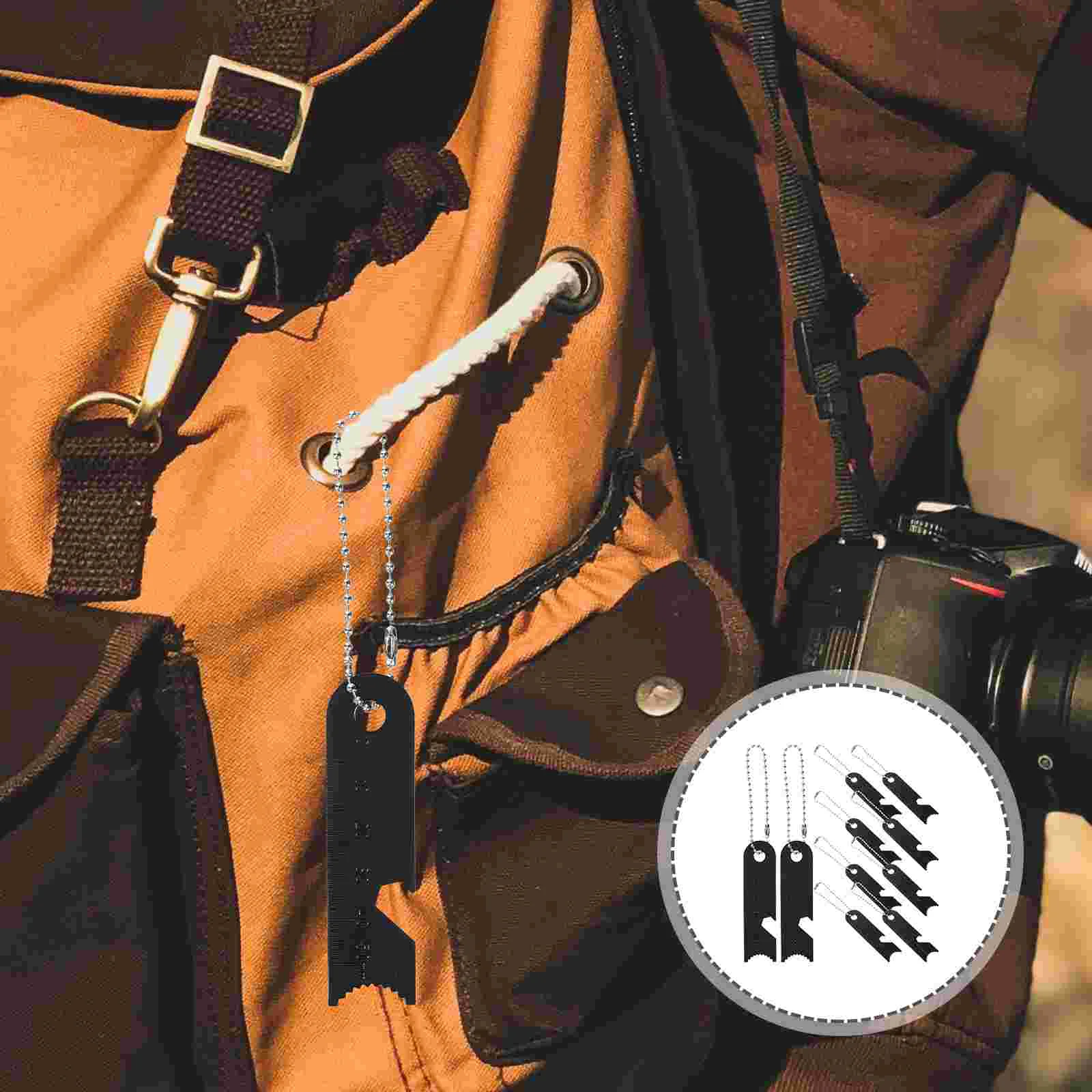 

10 Pcs Flint Scraper and Steel Fire Starter Tool Lighters Survival Tools Rods Striker Strikers Outdoor Accessories