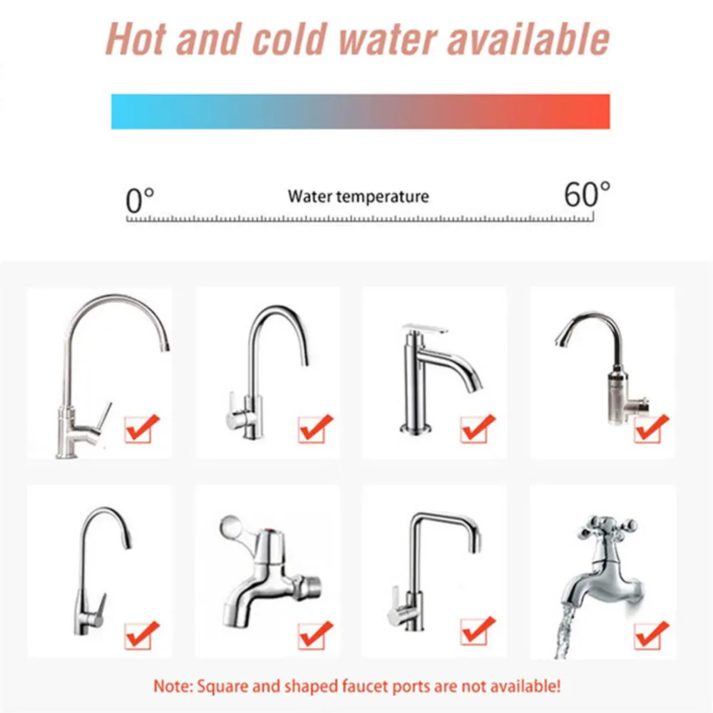 Faucet Water Filter JJYY Maifan Stone 360 &deg; Rotating Telescopic Shower Tap Kitchen Splash-proof Shower