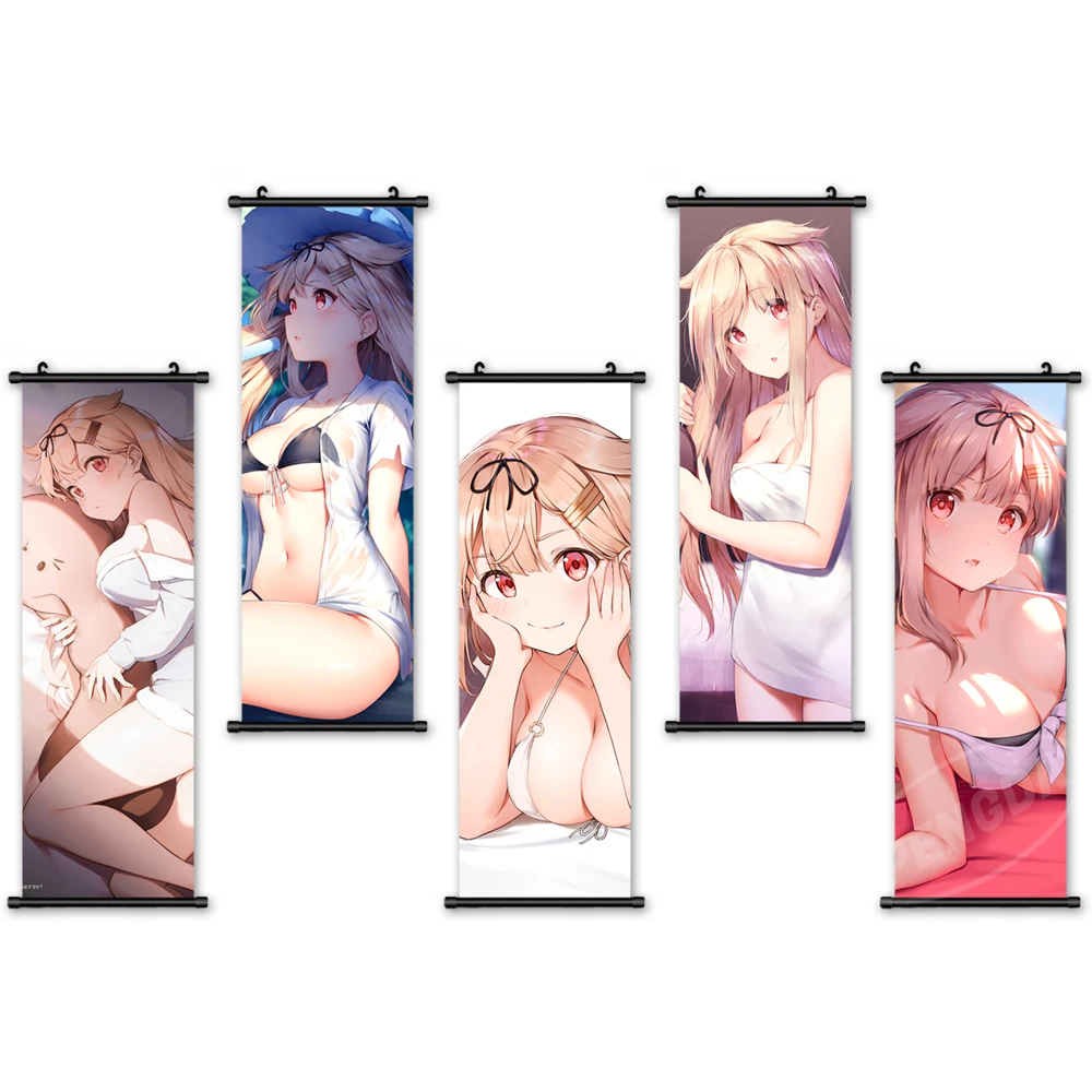 

HD Print Painting Home Decor Canvas Poster Modular Hanging Picture Modern Living Room Wall Art Japanese Anime Scroll Painting