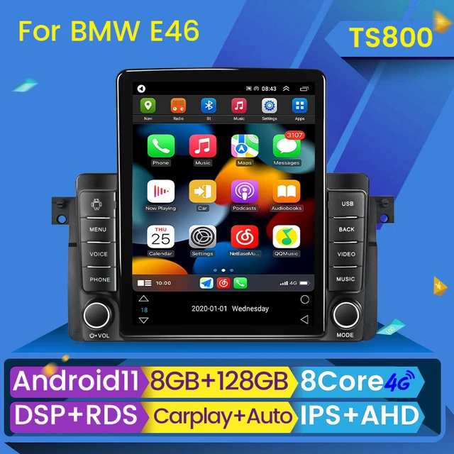 BMW E46 Android 12 Apple CarPlay & Android Auto Car Stereo