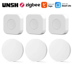 Tuya Smart Zigbee Switch Push Button One Key Control Scene Wireless Smart Life Remote Controller Home Automation Switch