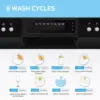 Dishwasher, Energy Star Portable Dishwasher, 6 Place Settings & 8 Washing Programs, Speed, Baby-Care 6