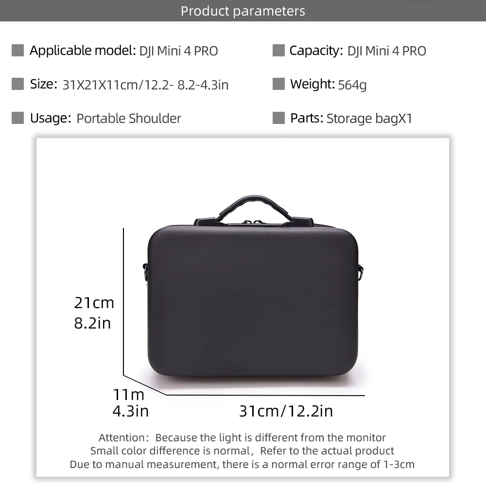DJI Mini 4 Pro Bag Storage Box RC-N2 Small Grey/black Body Bag Fly-more Combo Crossbody Case for DJI Mini 4 Pro Accessories