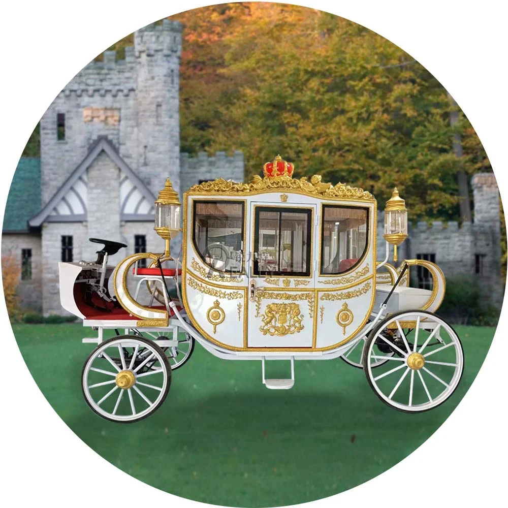 Electric White Wedding Horse Carriage Horse Carriage Royal Antique Horse Drawn Carriage For Sale royal sightseeing red horse carriage horse drawn wagon for sale