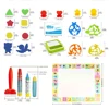 100x80CM Magic Water Drawing Mat Coloring Doodle With Reusable Magic Pens Montessori Painting Board Educational Toys Kids Gifts 2