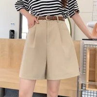 High Waist Summer Cotton Linen Women's Workwear Cargo Shorts Casual Loose Wide Leg Pants Fashionable Short Pants 2024 New - Image 3