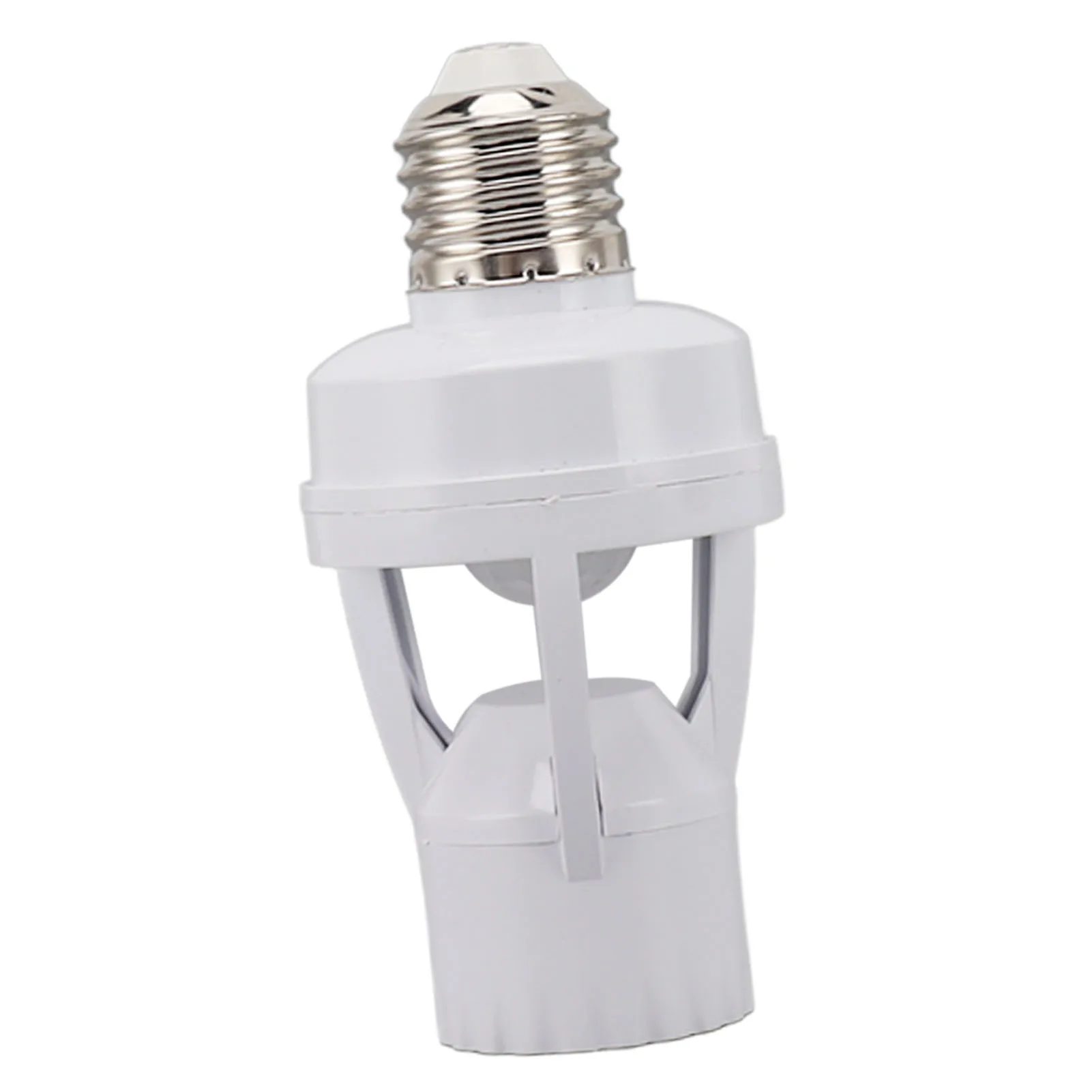 PIR Motion E27 Screw Bulb Adapter 100-240V Adjustable ABS Motion Sensor Light Socket Auto On Off Easy To Install for Basement