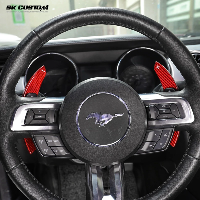 

SK CUSTOM For Ford Mustang 2015 20162017 2018 2019 Carbon Fiber Paddle Shifters Car Steering Wheel Shift Extensions Accessories