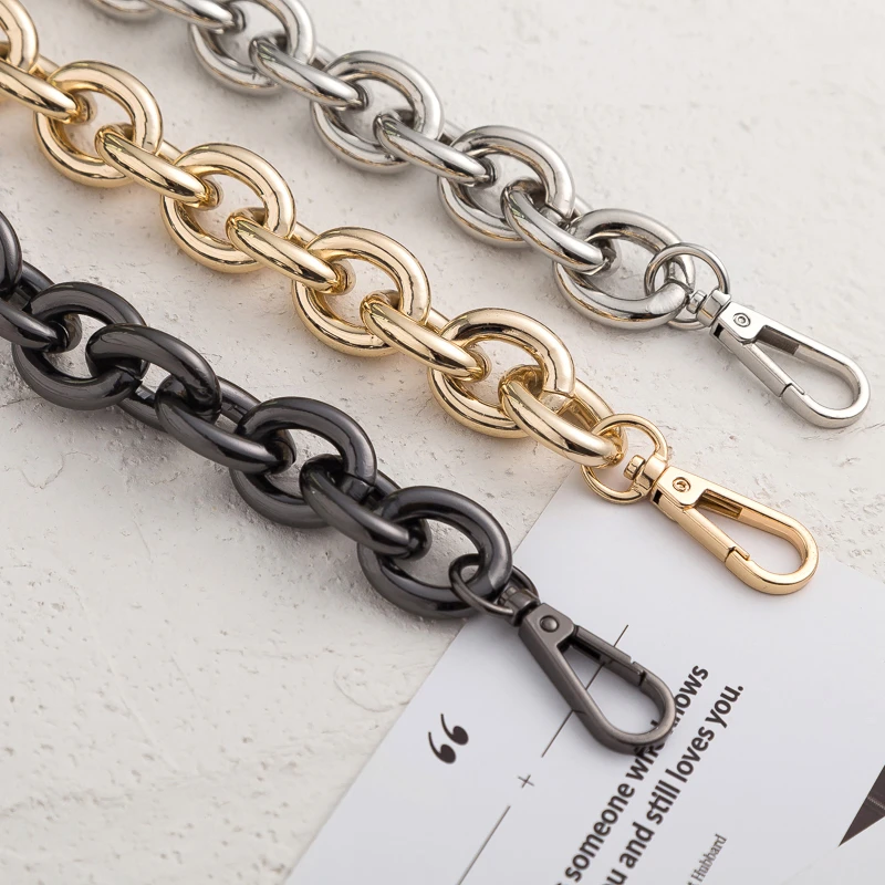 17.5mm Wide O Shape Aluminum Big Bag Chain Diy High Quality Replacement