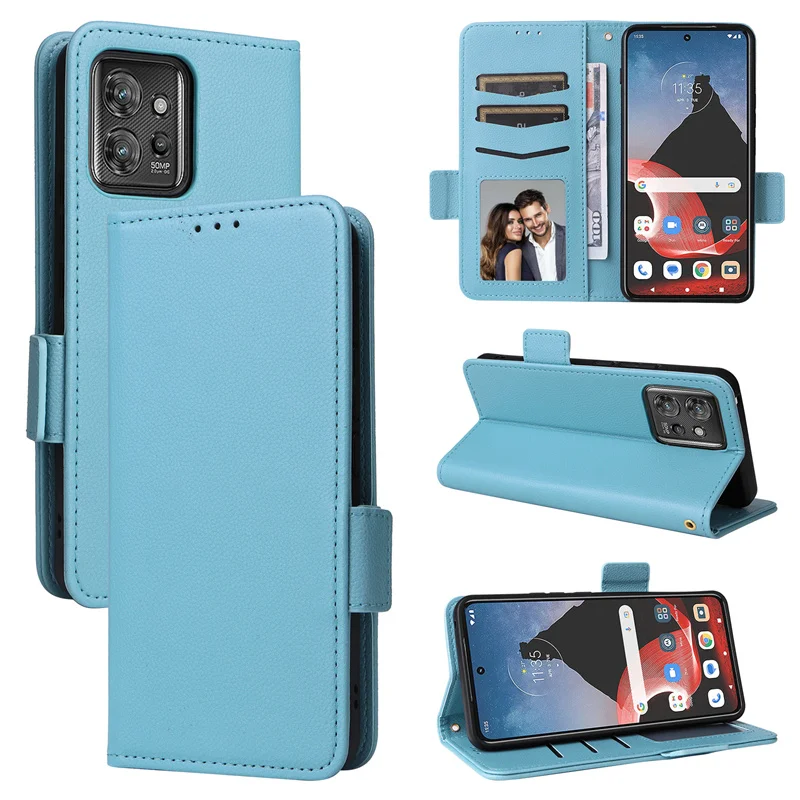 Per Motorola Moto Thinkphone Fibbia Laterale Modello Litchi Custodia In Pelle Custodia A Portafoglio Borsa Per Moto Thinkphone Cover Magnetica Per Tel