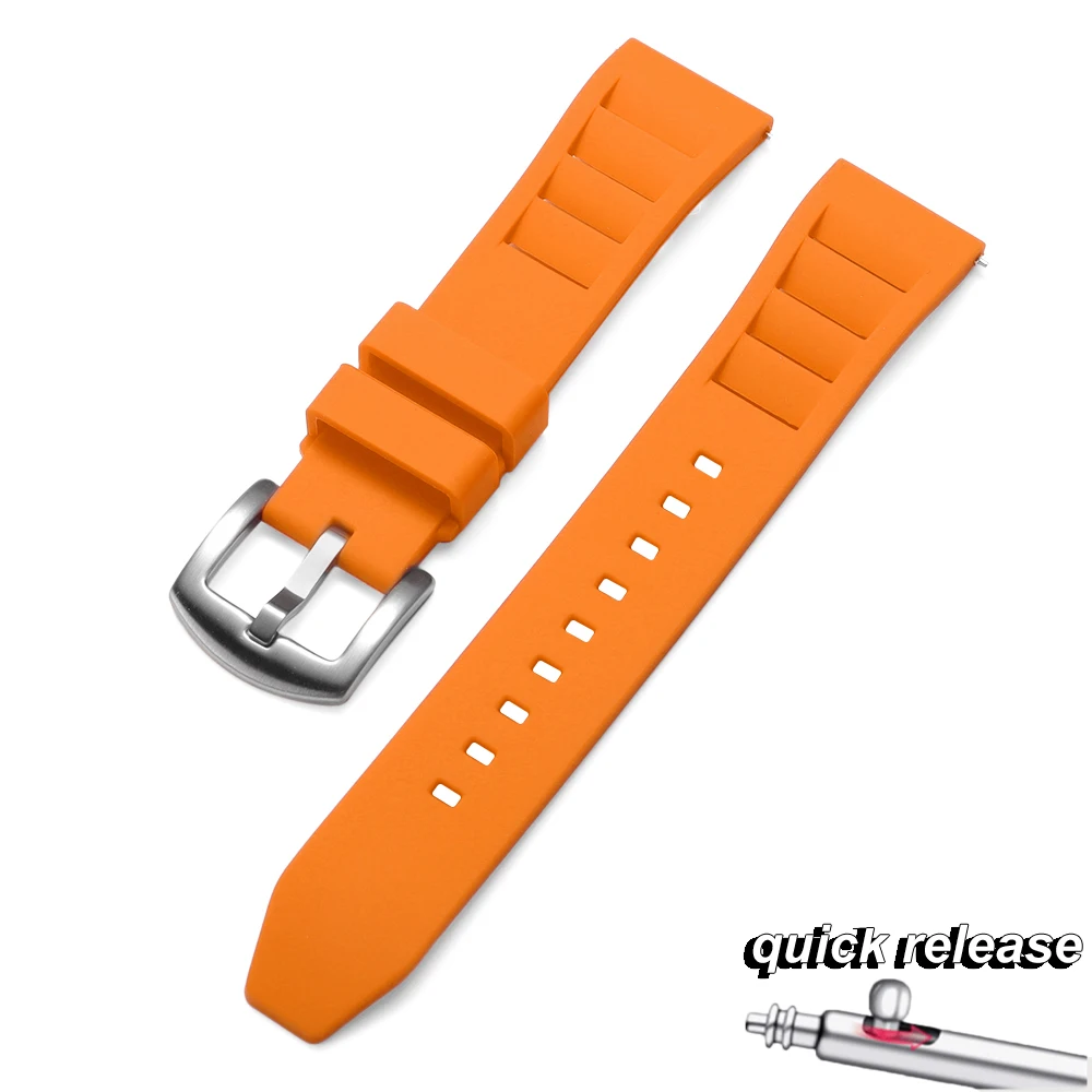 Premium Soft Silicone Waterproof Sport Watchband - Elegant Rubber Strap Accessories