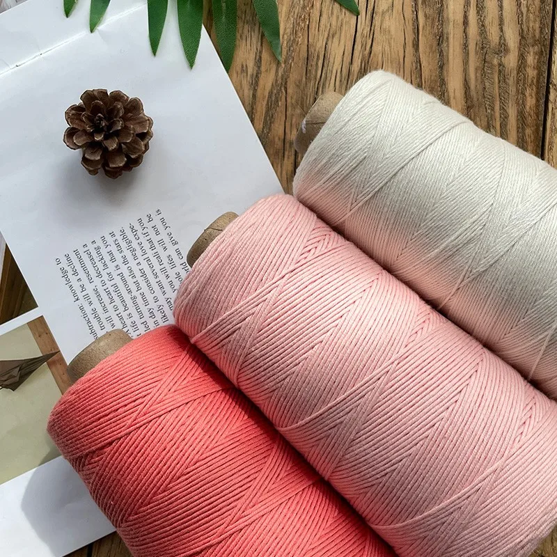 200g/Roll 100% Daylight Cotton Yarn Autumn And Winter Hand Knitting Wool Line Crochet Sweater Shawl Clothing DIY 3