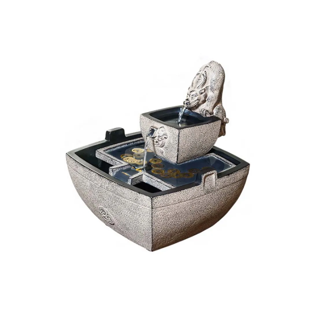 

Lucky Flowing Water Ornaments Opening Gift High-end Tea Room Making Money Gift Company Office Front Desk Decoration