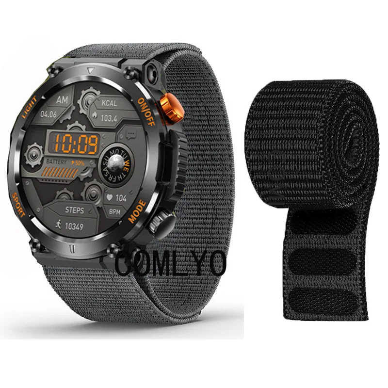 

NEW For COLMI V68 Strap Nylon Watch Band Hook&Look Soft Belt Watchband