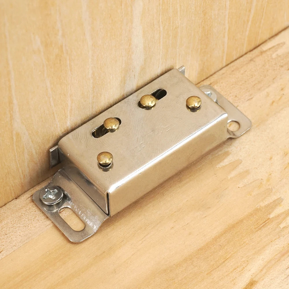 Stainless Steel Door Catch Stopper Cabinet Closer Lock for Cupboard Kitchen Wardrobe Furniture Hardware 10/5/2/1 Sets