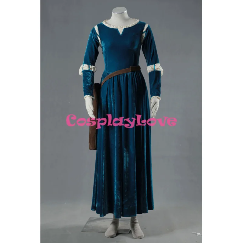 

Stock Merida Cosplay Costume Dress From Movie Brave High Quality For Adult Kid Party Halloween Carnival Custom Made