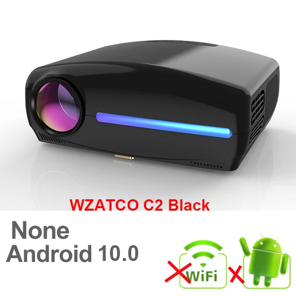 nebula projector WZATCO C2 Android 10.0 Smart WiFi 1080p Full HD LED Projector 6800Lumens Home Cinema 4K Video Proyector for home theater sony projector Projectors