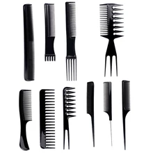 

10pcs/set Anti-static Hairdressing Combs Multifunctional Hair Design Hair Detangler Comb Makeup Barber Haircare Styling Tool Set
