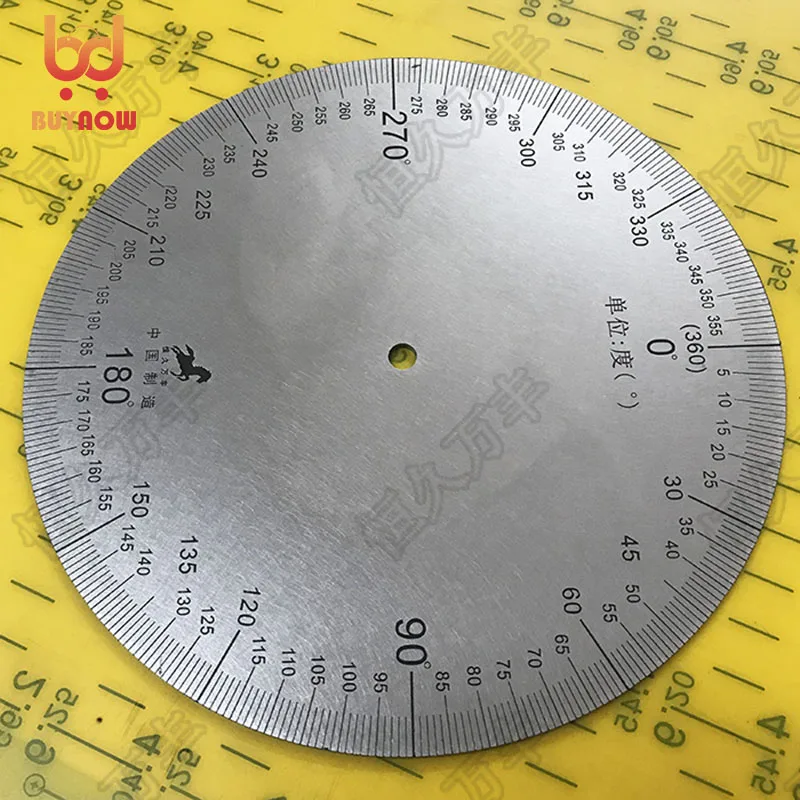 Diameter 160mm, Inner Hole 6mm,Thickness 2mm Industrial Measuring Disc Stainless Steel Angle Disc Mechanical Fittings 2