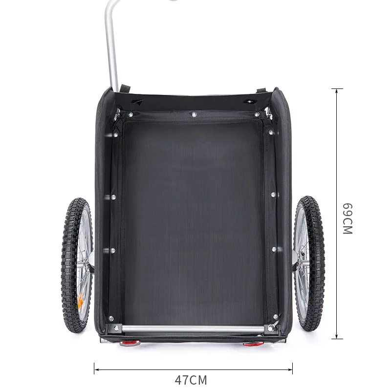 Cargo Bike Trailer With Spring Suspension And Quick Release Wheels