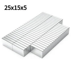 Compact Super Strong Neodymium Magnet Block - Powerful Permanent Magnetic - 100piece (25x15x5mm)