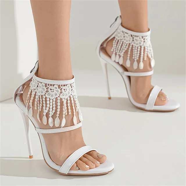 Summer Pumps Women 12 Cm High Heels Gladiator Sandals Woman High Heel Shoes  Plus Size 34 - 40 41 42 43 44 45 46 47 - Women's Sandals - AliExpress
