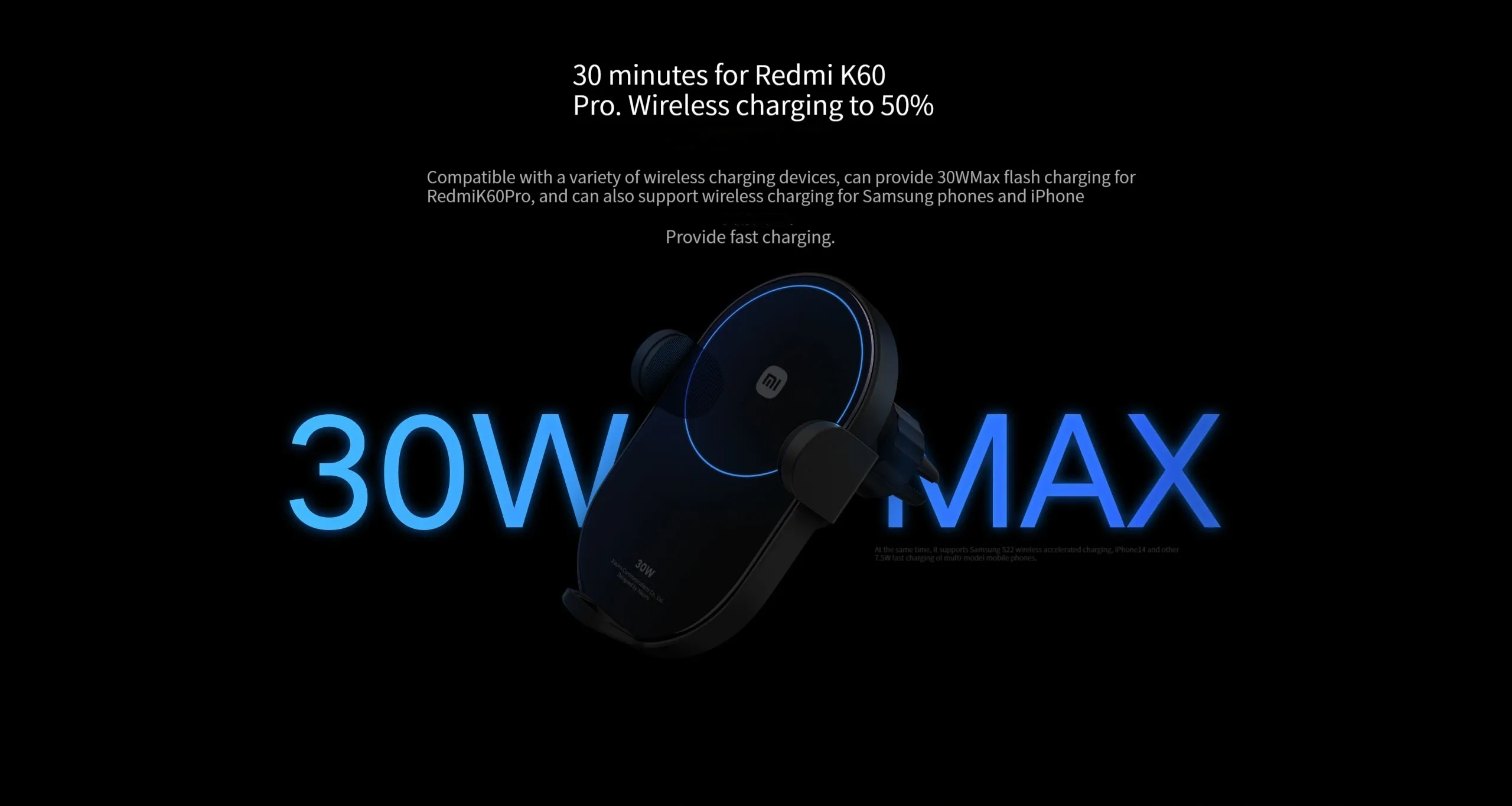 Xiaomi Mi Wireless Car Charger 30W Typeshop.pk